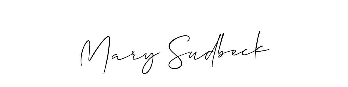 Once you've used our free online signature maker to create your best signature Allison_Script style, it's time to enjoy all of the benefits that Mary Sudbeck name signing documents. Mary Sudbeck signature style 2 images and pictures png