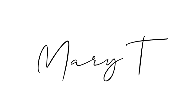 You should practise on your own different ways (Allison_Script) to write your name (Mary T) in signature. don't let someone else do it for you. Mary T signature style 2 images and pictures png