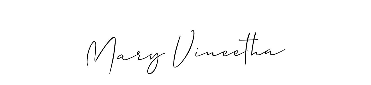 Make a short Mary Vineetha signature style. Manage your documents anywhere anytime using Allison_Script. Create and add eSignatures, submit forms, share and send files easily. Mary Vineetha signature style 2 images and pictures png