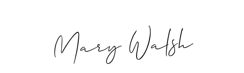 Similarly Allison_Script is the best handwritten signature design. Signature creator online .You can use it as an online autograph creator for name Mary Walsh. Mary Walsh signature style 2 images and pictures png