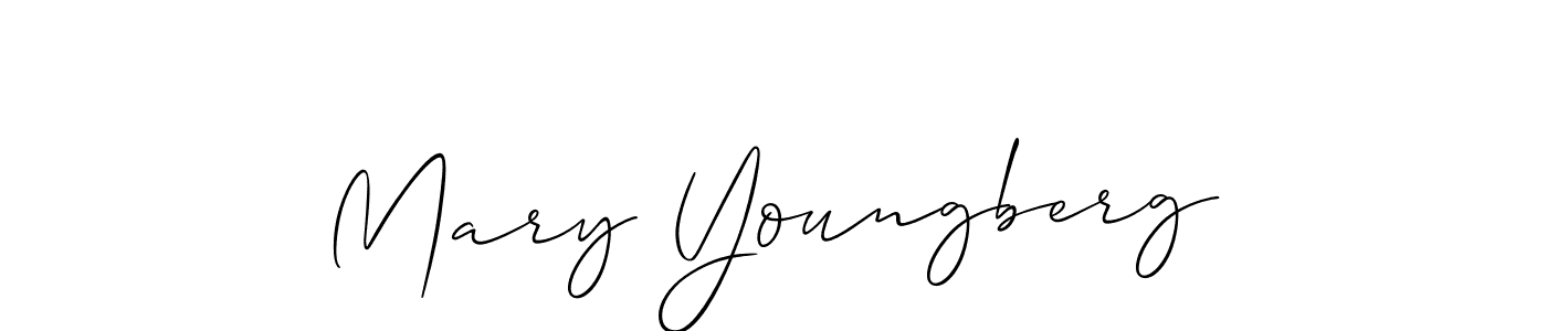 Make a short Mary Youngberg signature style. Manage your documents anywhere anytime using Allison_Script. Create and add eSignatures, submit forms, share and send files easily. Mary Youngberg signature style 2 images and pictures png