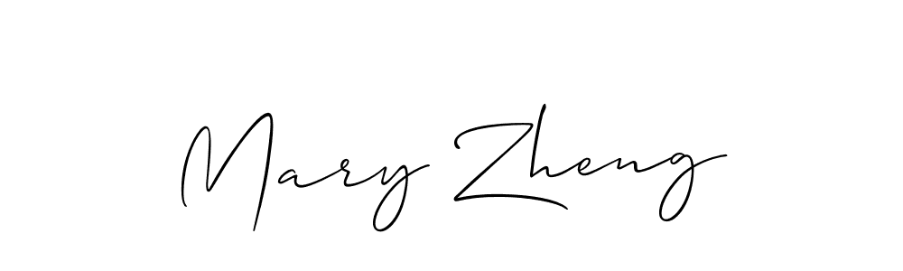 Best and Professional Signature Style for Mary Zheng. Allison_Script Best Signature Style Collection. Mary Zheng signature style 2 images and pictures png