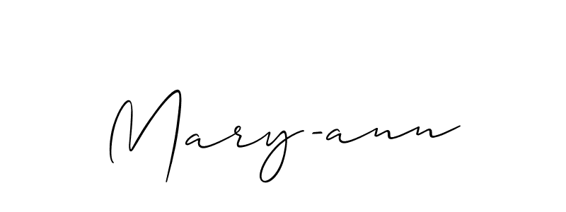 Create a beautiful signature design for name Mary-ann. With this signature (Allison_Script) fonts, you can make a handwritten signature for free. Mary-ann signature style 2 images and pictures png