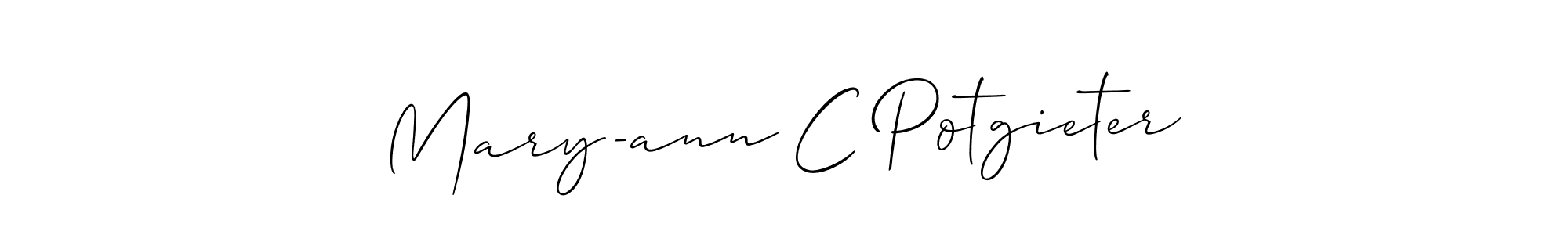 Also You can easily find your signature by using the search form. We will create Mary-ann C Potgieter name handwritten signature images for you free of cost using Allison_Script sign style. Mary-ann C Potgieter signature style 2 images and pictures png