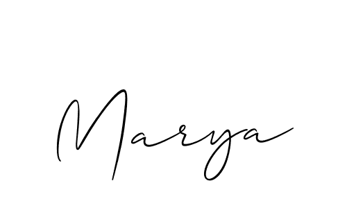 Also we have Marya name is the best signature style. Create professional handwritten signature collection using Allison_Script autograph style. Marya signature style 2 images and pictures png