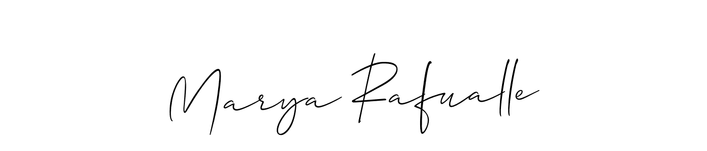 Use a signature maker to create a handwritten signature online. With this signature software, you can design (Allison_Script) your own signature for name Marya Rafualle. Marya Rafualle signature style 2 images and pictures png