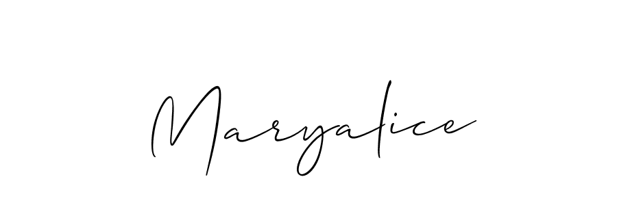 Maryalice stylish signature style. Best Handwritten Sign (Allison_Script) for my name. Handwritten Signature Collection Ideas for my name Maryalice. Maryalice signature style 2 images and pictures png