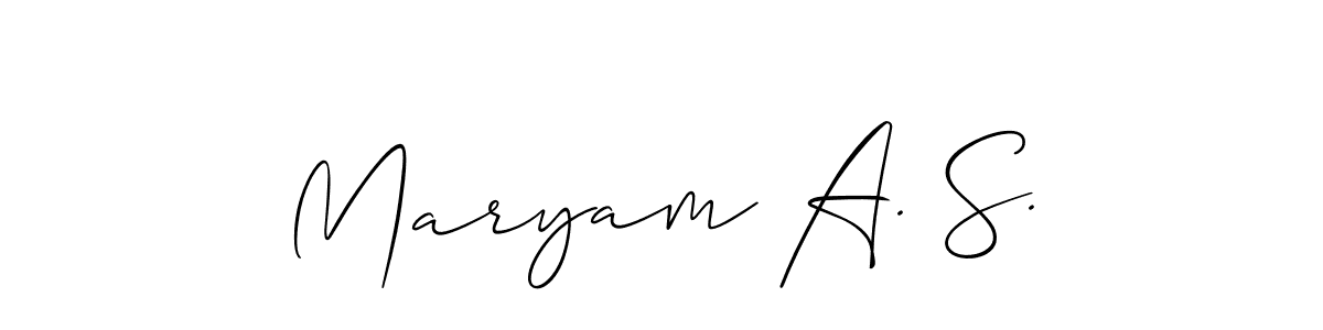 Make a beautiful signature design for name Maryam A. S.. Use this online signature maker to create a handwritten signature for free. Maryam A. S. signature style 2 images and pictures png