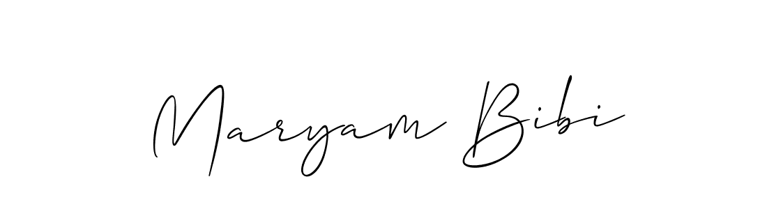 How to make Maryam Bibi signature? Allison_Script is a professional autograph style. Create handwritten signature for Maryam Bibi name. Maryam Bibi signature style 2 images and pictures png
