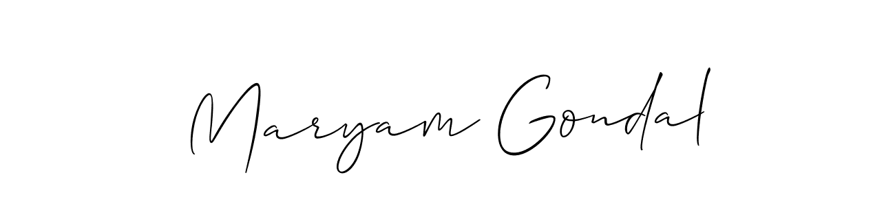 Also we have Maryam Gondal name is the best signature style. Create professional handwritten signature collection using Allison_Script autograph style. Maryam Gondal signature style 2 images and pictures png