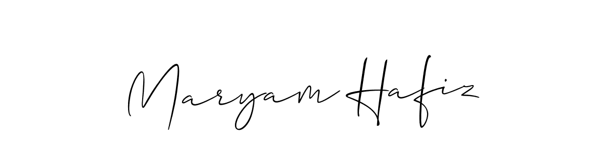 Allison_Script is a professional signature style that is perfect for those who want to add a touch of class to their signature. It is also a great choice for those who want to make their signature more unique. Get Maryam Hafiz name to fancy signature for free. Maryam Hafiz signature style 2 images and pictures png