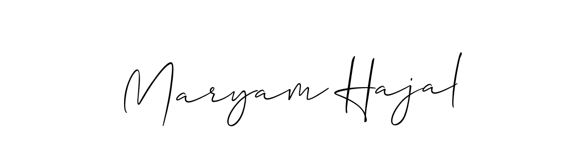 Once you've used our free online signature maker to create your best signature Allison_Script style, it's time to enjoy all of the benefits that Maryam Hajal name signing documents. Maryam Hajal signature style 2 images and pictures png