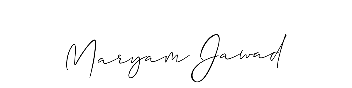 Use a signature maker to create a handwritten signature online. With this signature software, you can design (Allison_Script) your own signature for name Maryam Jawad. Maryam Jawad signature style 2 images and pictures png