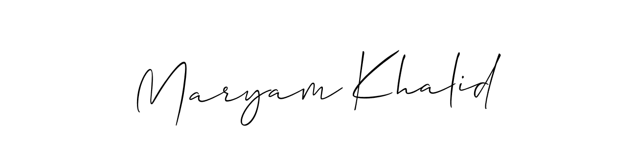 This is the best signature style for the Maryam Khalid name. Also you like these signature font (Allison_Script). Mix name signature. Maryam Khalid signature style 2 images and pictures png