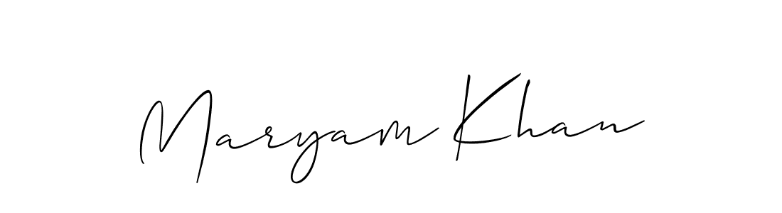 How to make Maryam Khan signature? Allison_Script is a professional autograph style. Create handwritten signature for Maryam Khan name. Maryam Khan signature style 2 images and pictures png