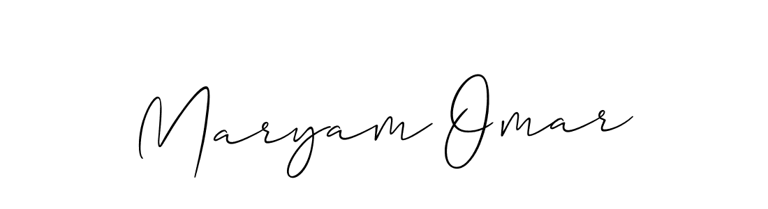 Design your own signature with our free online signature maker. With this signature software, you can create a handwritten (Allison_Script) signature for name Maryam Omar. Maryam Omar signature style 2 images and pictures png