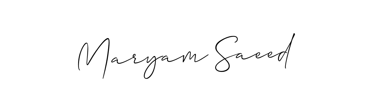 The best way (Allison_Script) to make a short signature is to pick only two or three words in your name. The name Maryam Saeed include a total of six letters. For converting this name. Maryam Saeed signature style 2 images and pictures png