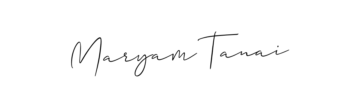 if you are searching for the best signature style for your name Maryam Tanai. so please give up your signature search. here we have designed multiple signature styles  using Allison_Script. Maryam Tanai signature style 2 images and pictures png