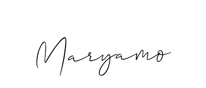 Maryamo stylish signature style. Best Handwritten Sign (Allison_Script) for my name. Handwritten Signature Collection Ideas for my name Maryamo. Maryamo signature style 2 images and pictures png