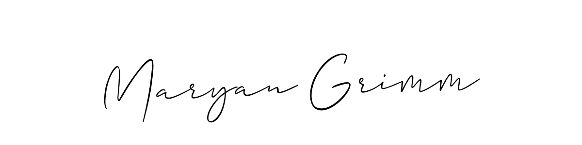 How to make Maryan Grimm signature? Allison_Script is a professional autograph style. Create handwritten signature for Maryan Grimm name. Maryan Grimm signature style 2 images and pictures png