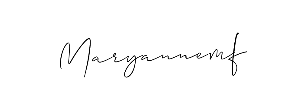 Design your own signature with our free online signature maker. With this signature software, you can create a handwritten (Allison_Script) signature for name Maryannemf. Maryannemf signature style 2 images and pictures png