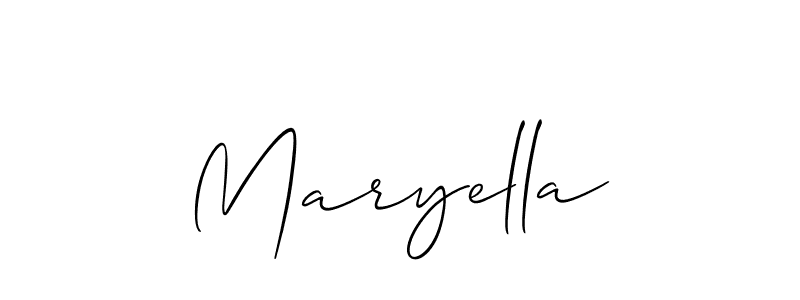 Use a signature maker to create a handwritten signature online. With this signature software, you can design (Allison_Script) your own signature for name Maryella. Maryella signature style 2 images and pictures png