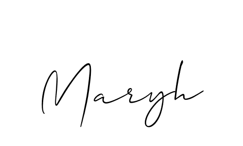 Design your own signature with our free online signature maker. With this signature software, you can create a handwritten (Allison_Script) signature for name Maryh. Maryh signature style 2 images and pictures png