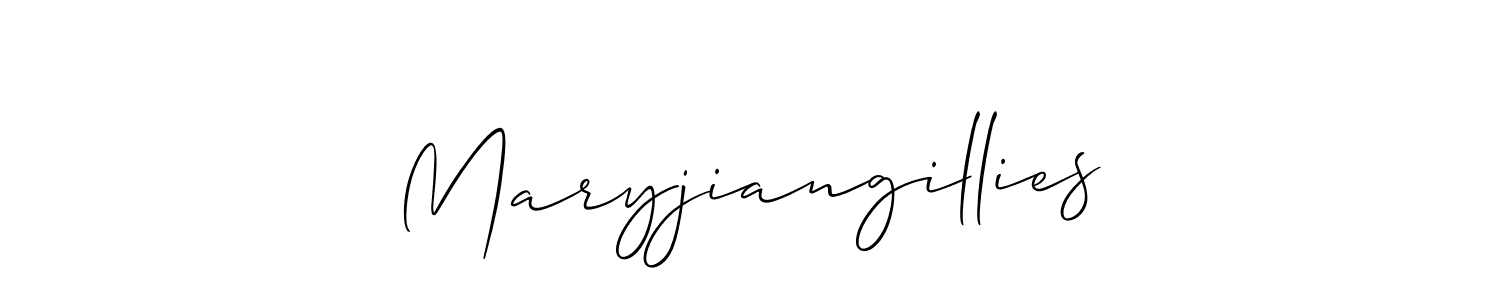 It looks lik you need a new signature style for name Maryjiangillies. Design unique handwritten (Allison_Script) signature with our free signature maker in just a few clicks. Maryjiangillies signature style 2 images and pictures png