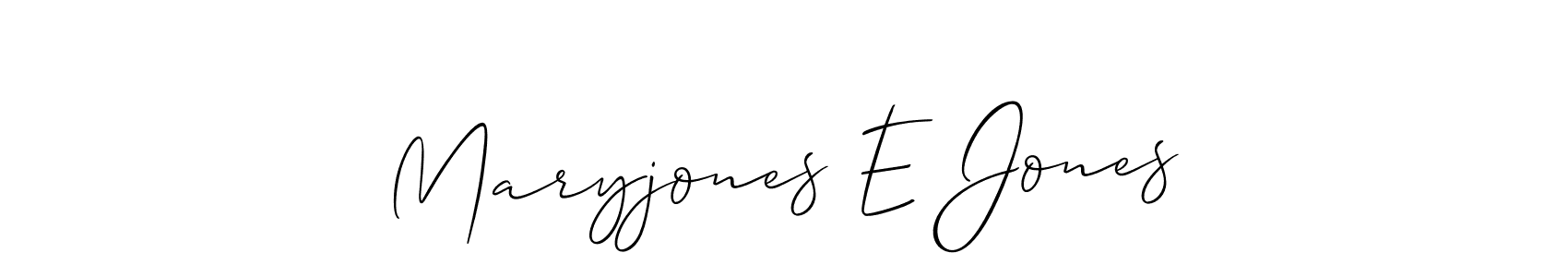 Similarly Allison_Script is the best handwritten signature design. Signature creator online .You can use it as an online autograph creator for name Maryjones E Jones. Maryjones E Jones signature style 2 images and pictures png