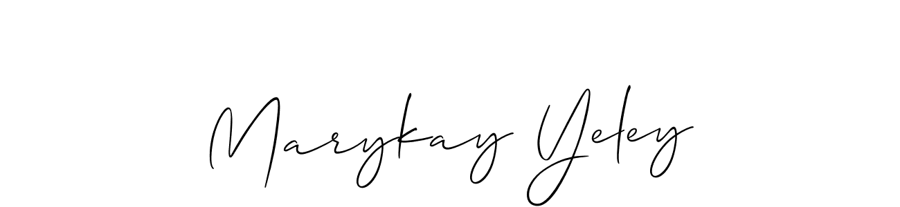 This is the best signature style for the Marykay Yeley name. Also you like these signature font (Allison_Script). Mix name signature. Marykay Yeley signature style 2 images and pictures png