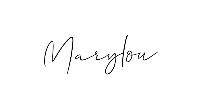 How to make Marylou name signature. Use Allison_Script style for creating short signs online. This is the latest handwritten sign. Marylou signature style 2 images and pictures png