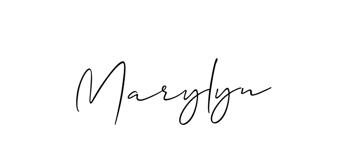 It looks lik you need a new signature style for name Marylyn. Design unique handwritten (Allison_Script) signature with our free signature maker in just a few clicks. Marylyn signature style 2 images and pictures png