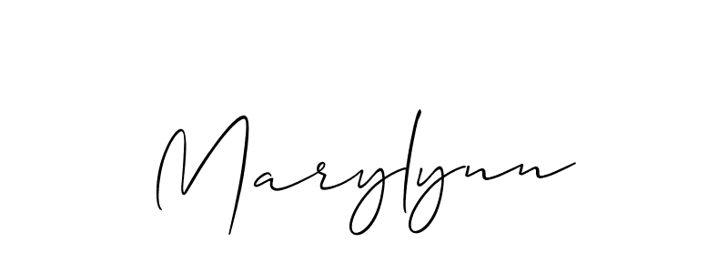 Make a beautiful signature design for name Marylynn. With this signature (Allison_Script) style, you can create a handwritten signature for free. Marylynn signature style 2 images and pictures png