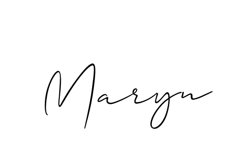 You should practise on your own different ways (Allison_Script) to write your name (Maryn) in signature. don't let someone else do it for you. Maryn signature style 2 images and pictures png