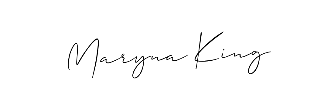 The best way (Allison_Script) to make a short signature is to pick only two or three words in your name. The name Maryna King include a total of six letters. For converting this name. Maryna King signature style 2 images and pictures png