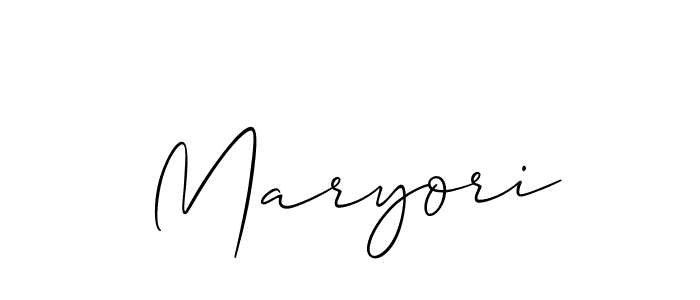 if you are searching for the best signature style for your name Maryori. so please give up your signature search. here we have designed multiple signature styles  using Allison_Script. Maryori signature style 2 images and pictures png