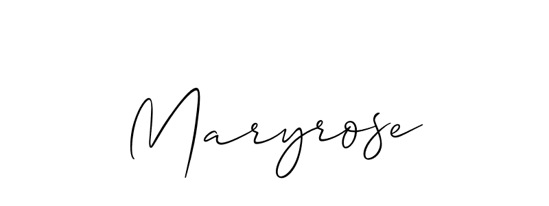 How to make Maryrose signature? Allison_Script is a professional autograph style. Create handwritten signature for Maryrose name. Maryrose signature style 2 images and pictures png