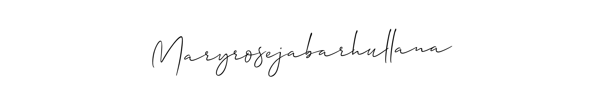 Use a signature maker to create a handwritten signature online. With this signature software, you can design (Allison_Script) your own signature for name Maryrosejabarhullana. Maryrosejabarhullana signature style 2 images and pictures png