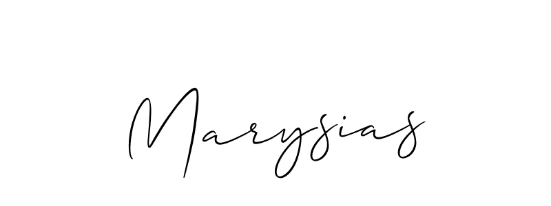 Design your own signature with our free online signature maker. With this signature software, you can create a handwritten (Allison_Script) signature for name Marysias. Marysias signature style 2 images and pictures png