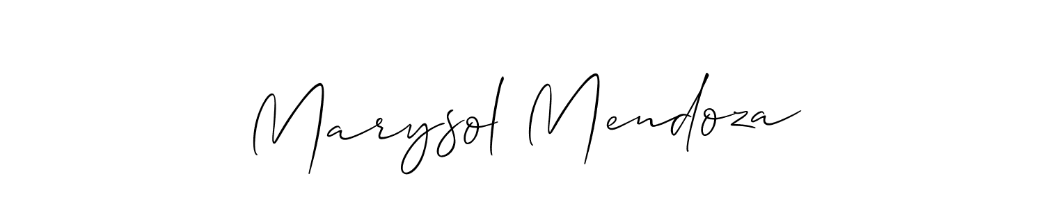 Design your own signature with our free online signature maker. With this signature software, you can create a handwritten (Allison_Script) signature for name Marysol Mendoza. Marysol Mendoza signature style 2 images and pictures png