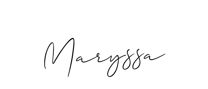 You should practise on your own different ways (Allison_Script) to write your name (Maryssa) in signature. don't let someone else do it for you. Maryssa signature style 2 images and pictures png