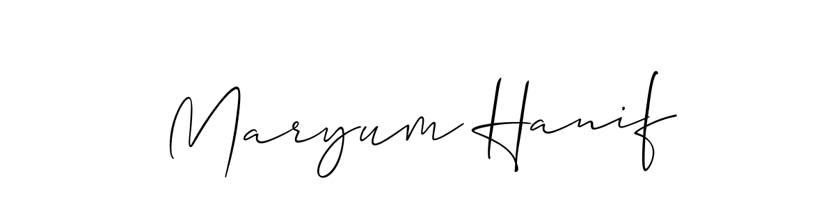 Once you've used our free online signature maker to create your best signature Allison_Script style, it's time to enjoy all of the benefits that Maryum Hanif name signing documents. Maryum Hanif signature style 2 images and pictures png