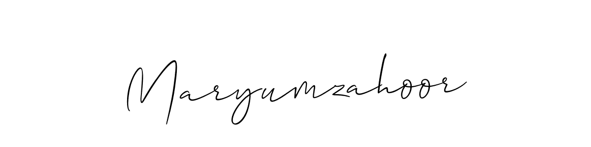 It looks lik you need a new signature style for name Maryumzahoor. Design unique handwritten (Allison_Script) signature with our free signature maker in just a few clicks. Maryumzahoor signature style 2 images and pictures png