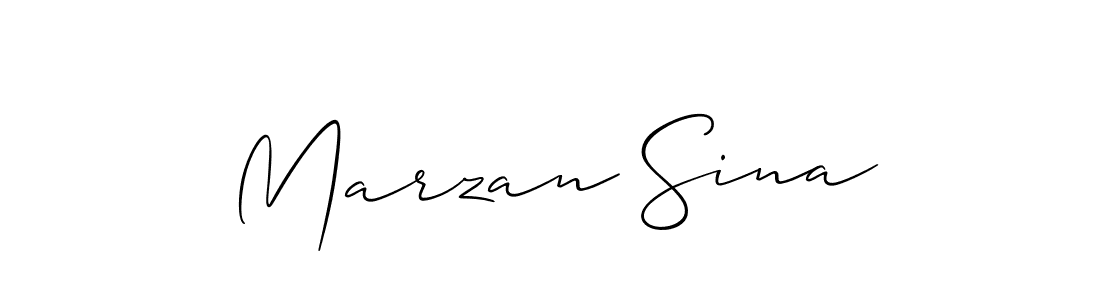 How to make Marzan Sina name signature. Use Allison_Script style for creating short signs online. This is the latest handwritten sign. Marzan Sina signature style 2 images and pictures png