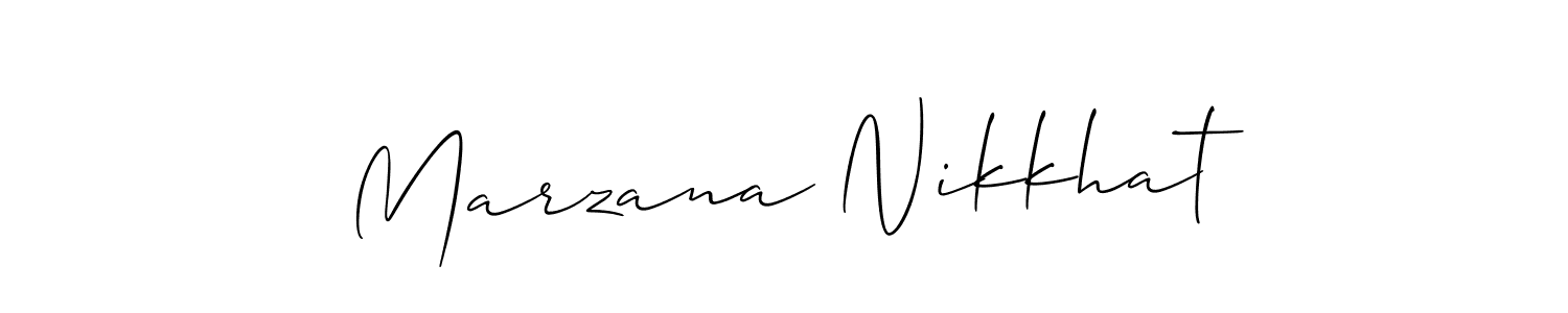 It looks lik you need a new signature style for name Marzana Nikkhat. Design unique handwritten (Allison_Script) signature with our free signature maker in just a few clicks. Marzana Nikkhat signature style 2 images and pictures png