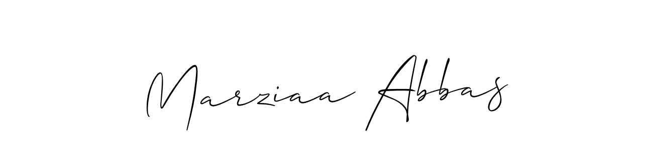 Allison_Script is a professional signature style that is perfect for those who want to add a touch of class to their signature. It is also a great choice for those who want to make their signature more unique. Get Marziaa Abbas name to fancy signature for free. Marziaa Abbas signature style 2 images and pictures png