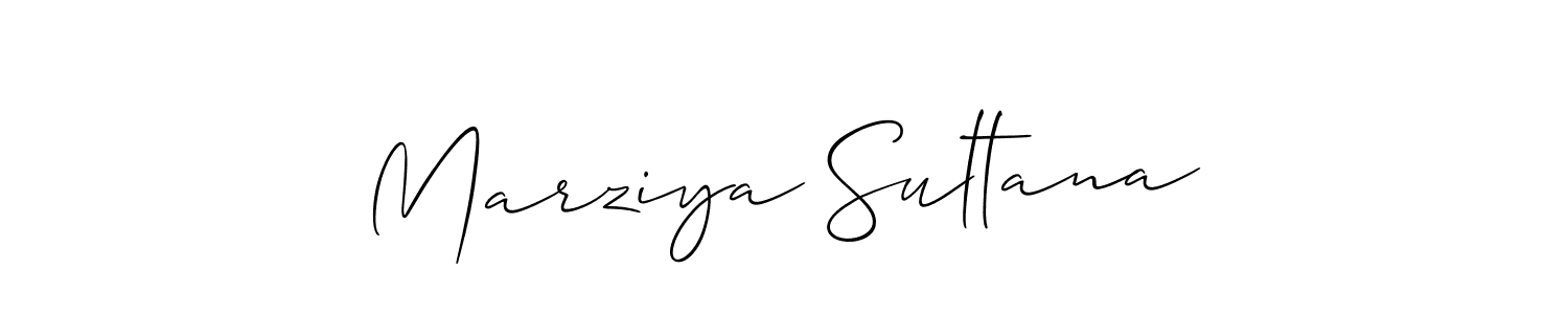 Design your own signature with our free online signature maker. With this signature software, you can create a handwritten (Allison_Script) signature for name Marziya Sultana. Marziya Sultana signature style 2 images and pictures png