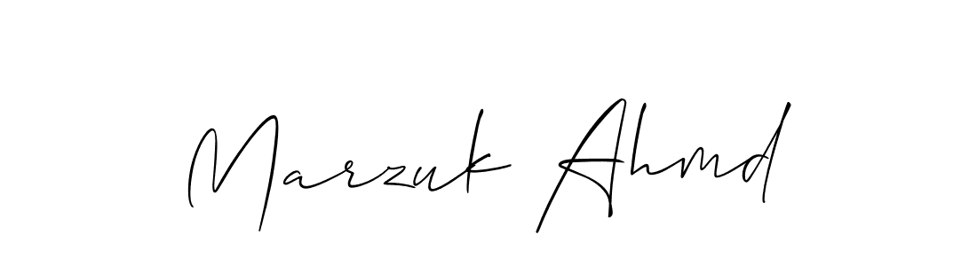 Allison_Script is a professional signature style that is perfect for those who want to add a touch of class to their signature. It is also a great choice for those who want to make their signature more unique. Get Marzuk Ahmd name to fancy signature for free. Marzuk Ahmd signature style 2 images and pictures png