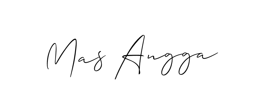 How to make Mas Angga signature? Allison_Script is a professional autograph style. Create handwritten signature for Mas Angga name. Mas Angga signature style 2 images and pictures png