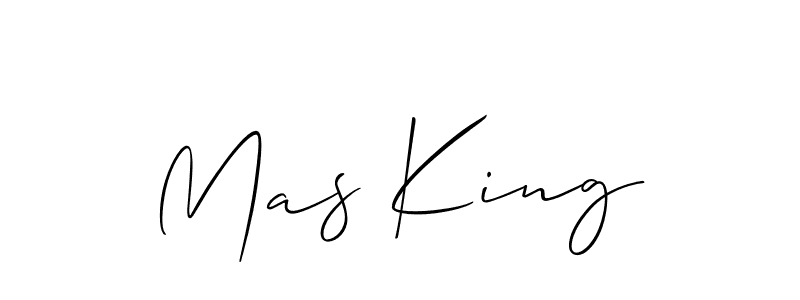 You should practise on your own different ways (Allison_Script) to write your name (Mas King) in signature. don't let someone else do it for you. Mas King signature style 2 images and pictures png